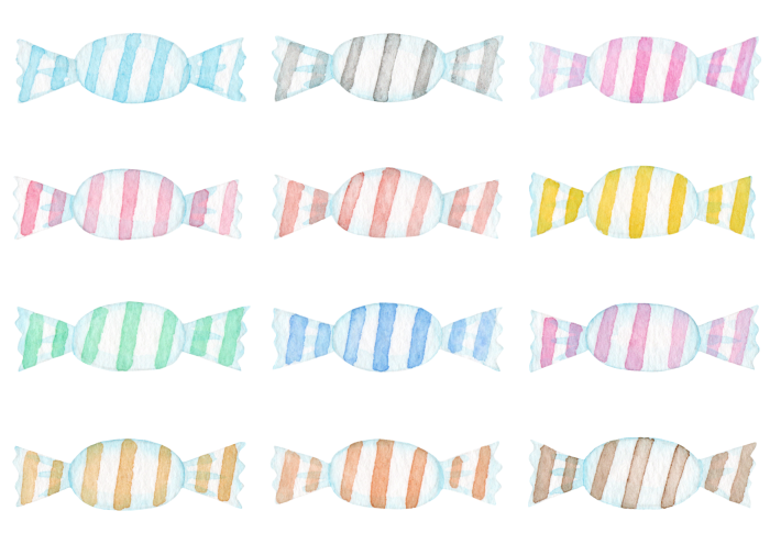 キャンディの水彩イラスト