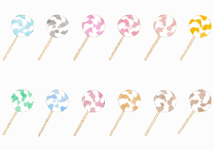 キャンディの水彩イラスト