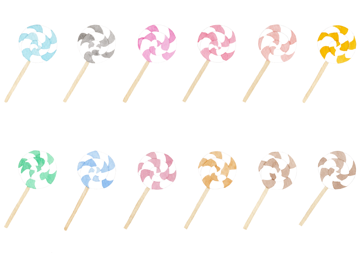 キャンディの水彩イラスト