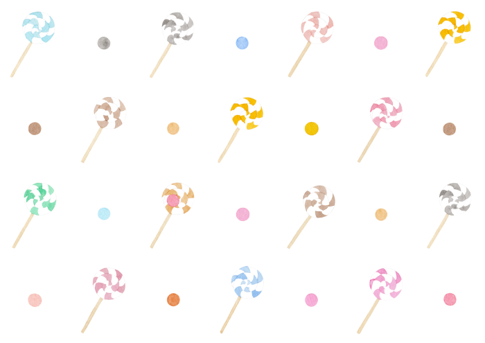 キャンディの水彩イラスト