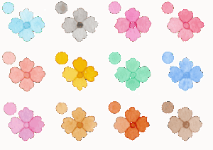 花菱の水彩イラストセット