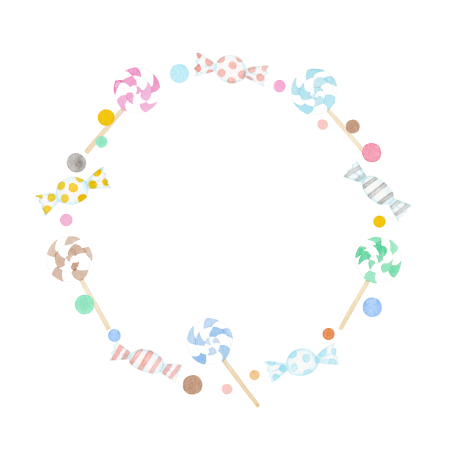 キャンディのフレームイラスト