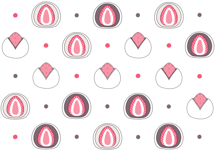 苺大福の背景イラスト