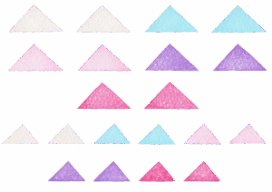 三角の消しゴムはんこの素材