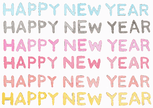 HAPPY NEW YEARの水彩イラスト
