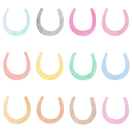 蹄鉄の水彩イラスト