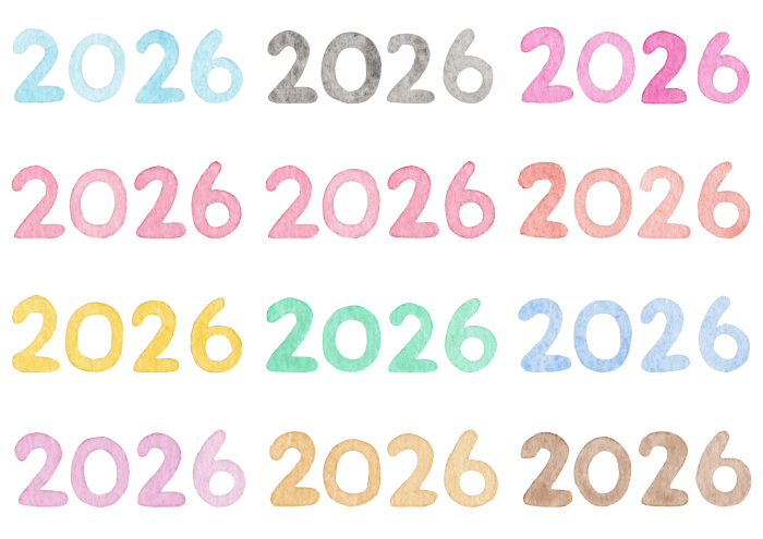 2026の水彩イラスト