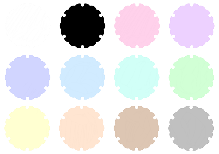 雪輪のイラストセット