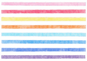 色鉛筆のボーダーのイラスト