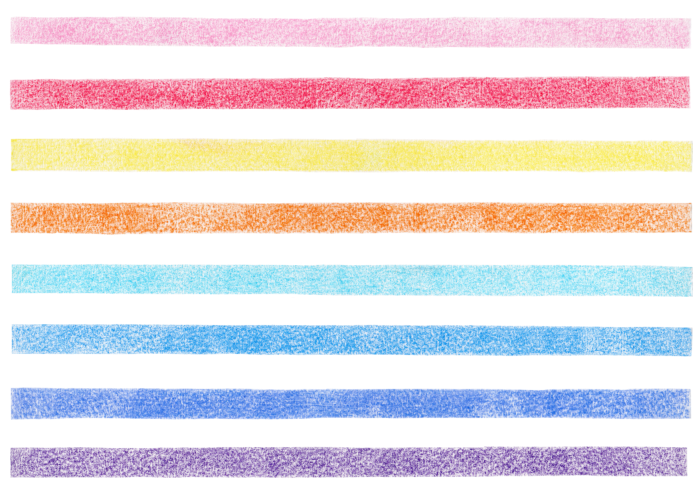 色鉛筆のボーダーのイラスト