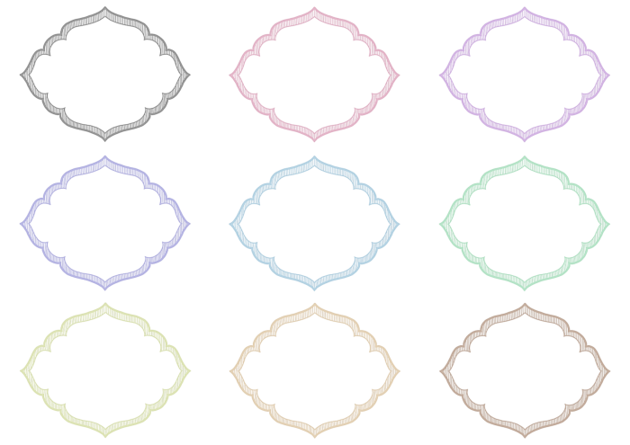 フレームのイラストセット