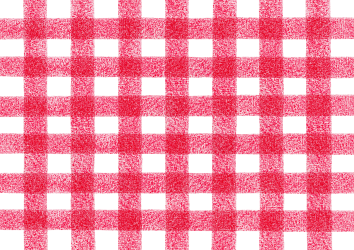 赤のギンガムチェックのイラスト
