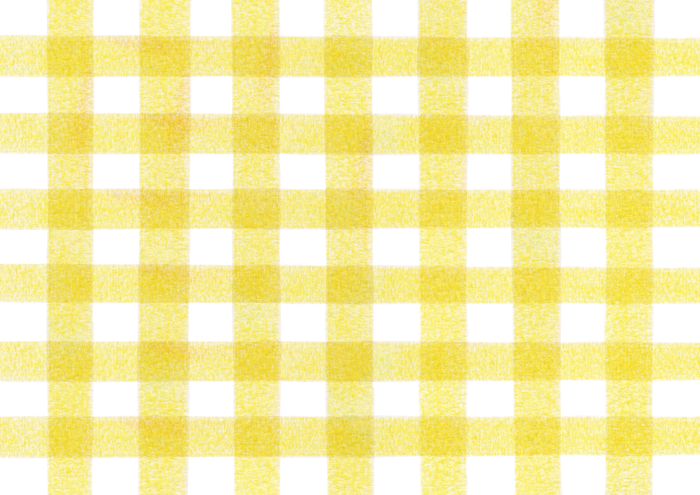 黄色のギンガムチェックのイラスト