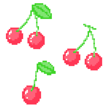 さくらんぼのドット絵