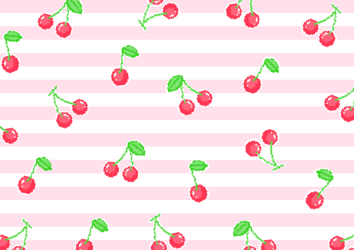さくらんぼの背景イラスト