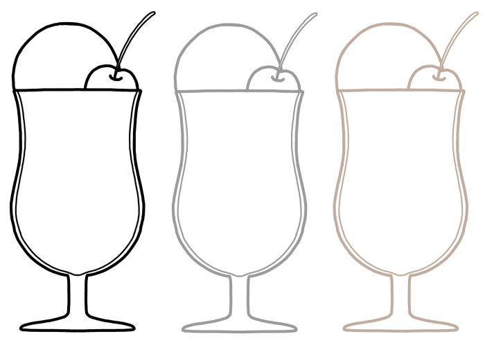 クリームソーダのイラスト