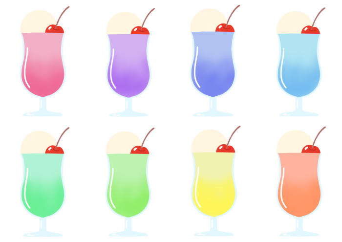 クリームソーダのイラスト