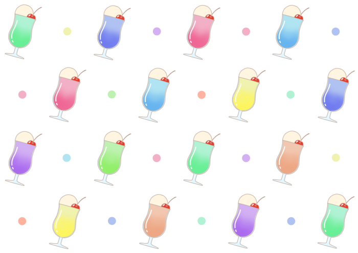 クリームソーダの背景イラスト