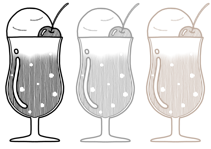 クリームソーダのイラスト