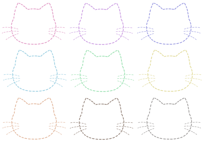 猫のフレームイラスト