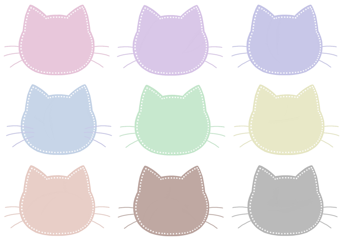猫のフレームイラスト