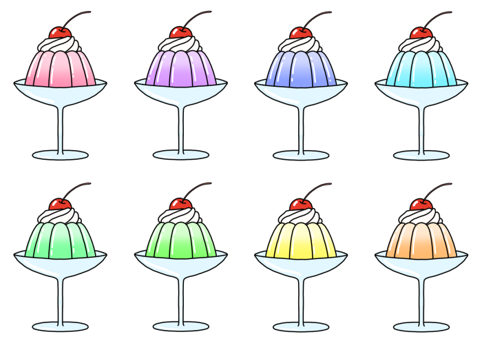 ゼリーのイラストセット