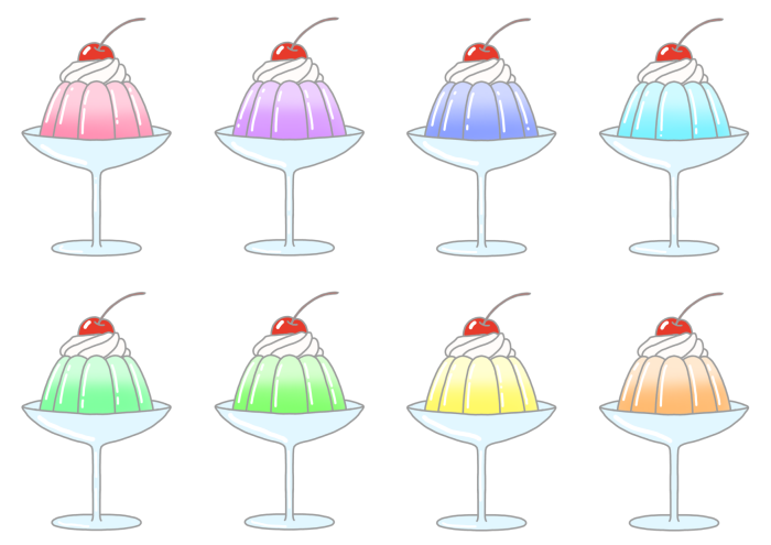 ゼリーのイラストセット