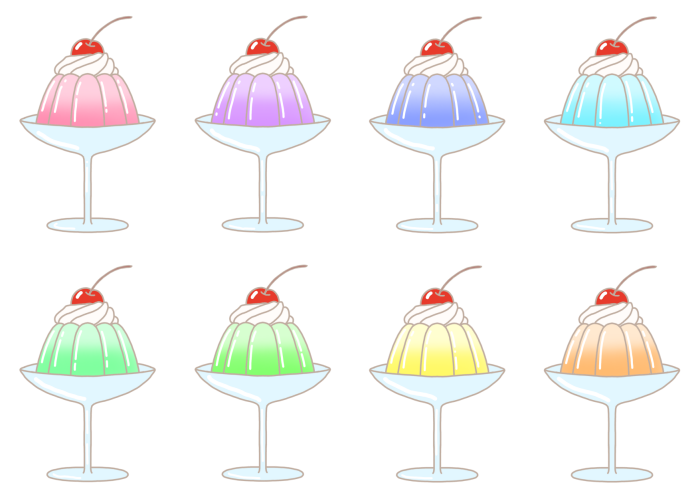 ゼリーのイラストセット