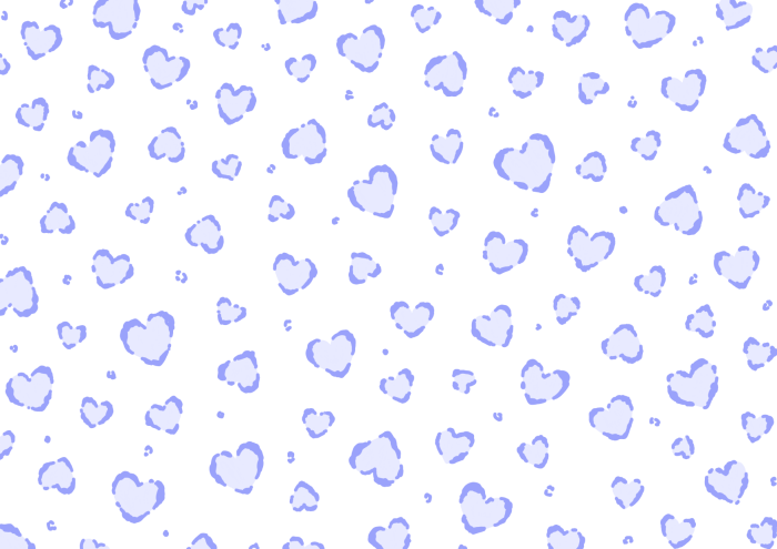 ハートのヒョウ柄のイラスト