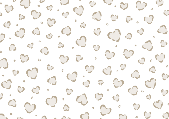 ハートのヒョウ柄の背景フリーイラスト