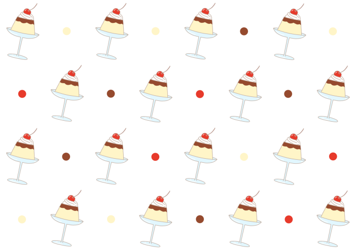 プリンの背景イラスト