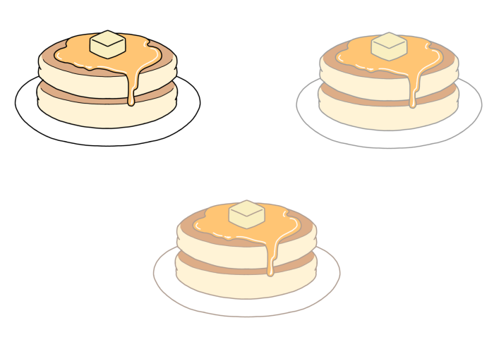 ホットケーキのイラスト