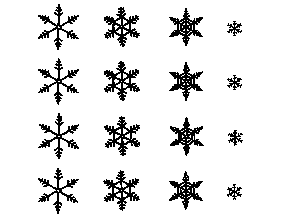 01. 雪の結晶の素材〈線画〉