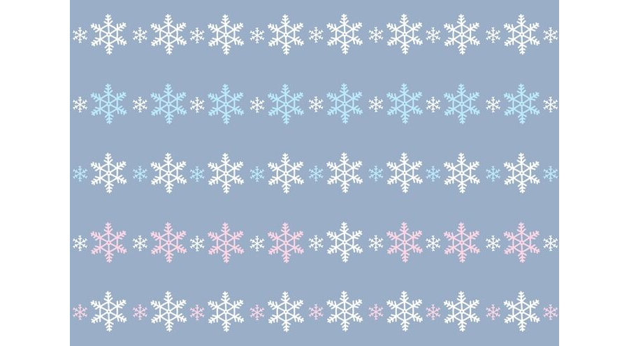 04. 雪の結晶のライン素材